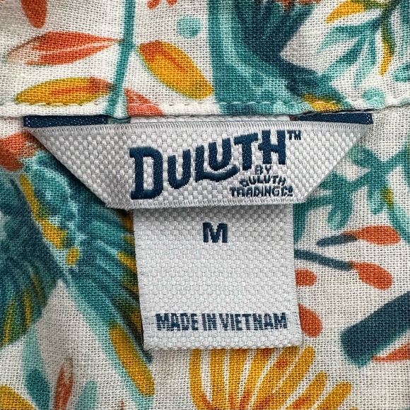 Duluth Trading Organic Cotton Blend Floral Button Down Women’s Shirt, Sz Medium - Picture 9 of 12